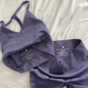 Cute Purple Spirtual Gangster Yoga Tank Leggings Set XS/S